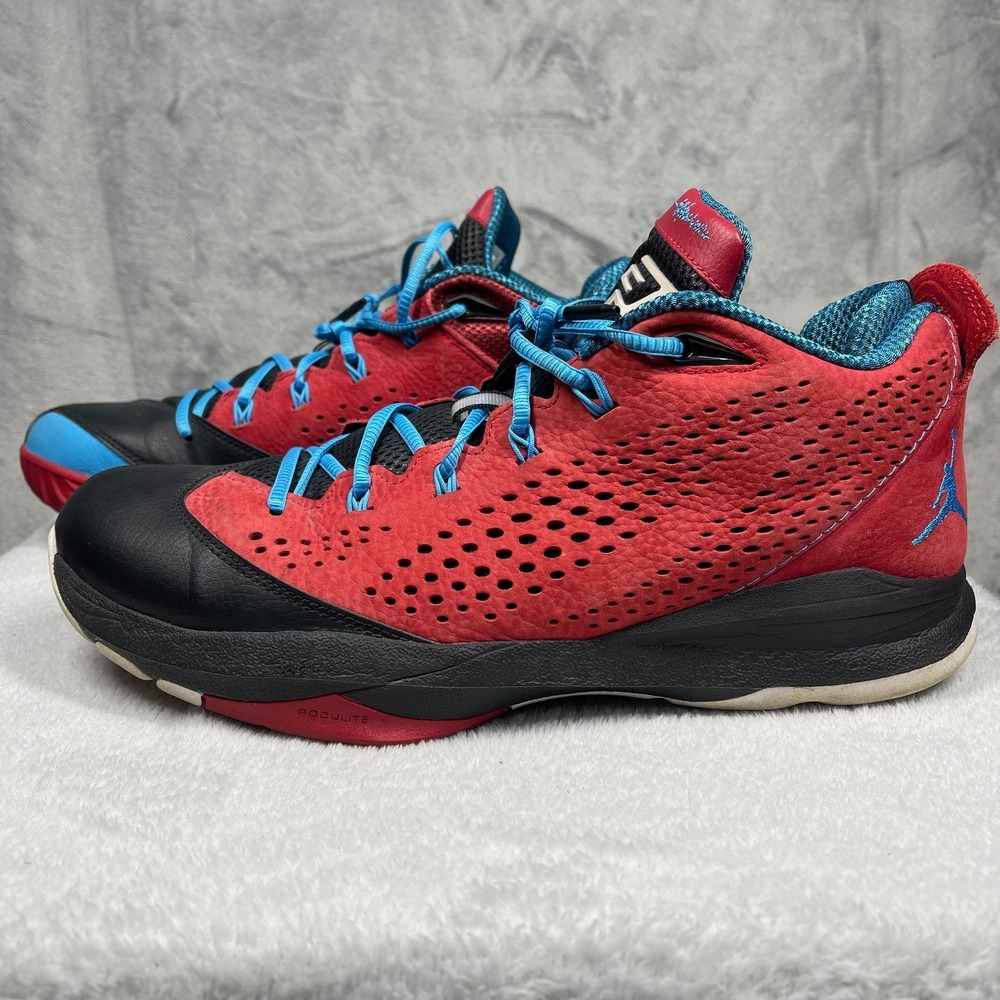Nike Air Jordan CP3 VII Basketball Men Shoes Black/Red/Blue 616805-607 Size‎ 13